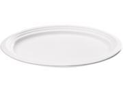 NatureHouse P009 Bagasse Oval Plate 9 x 6 1 2 White 125 Pack