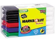 Marks A Lot Pen Style Dry Erase Markers Fine Assorted 24 Set