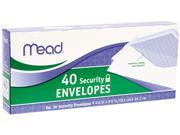 Mead 75214 Security Envelope 4 1 8 x 9 1 2 20 lb White 40 Box
