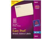 Avery Easy Peel Inkjet Mailing Labels 2 3 x 1 3 4 Clear 600 Pack