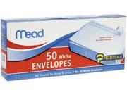 Mead 75024 Press it Seal it Business Envelope 4 1 8 x 9 1 2 20 lb White 50 Box