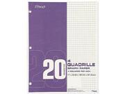 Mead Quadrille Graph Paper Quadrille 4 sq in 8 1 2 x 11 White 12 Pads Pack