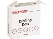 Koh I Noor 25900J01 Adhesive Drafting Dots w Dispenser 7 8in dia White 500 Box