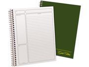 Ampad 20 816 Gold Fibre Wirebound Legal Pad 9 1 2 x 7 1 4 White Green Cover 84 Sheets
