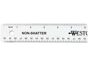 Westcott 13862 Non Shatter Ruler 12 Length Clear