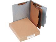 Acco 15016 Presstex 20 Point Classification Folders Letter Six Section Gray 10 Box