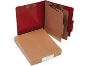 Acco 15006 Presstex 20 Point Classification Folders Letter Six Section Red 10 Box