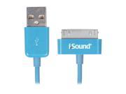 i.Sound Charge Sync Cable for iPad iPhone and iPod Blue ISOUND 1632