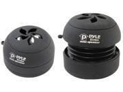 PYLE AUDIO PMS5DB Bass Expanding Rechargeable Mini Speakers Pair for iPod MP3 Computers Black