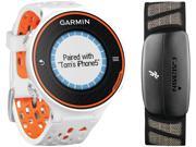 GARMIN 1.0 GPS Navigation White Orange Watch with HRM Run monitor