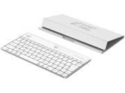 Adesso X scissors switch aluminum WKB 1000XW bluetooth keyboard with case stand White