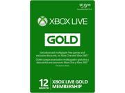 Microsoft Xbox LIVE 12 Month Gold Membership Card