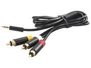 Hyperkin Tomee Xbox 360 Gold Plated AV Cable M07100 Black