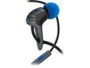 High Performance Noise Isolating AudiOHM HDX Ergonomic Earbud Headphones Black Blue by GOgroove with Handsfree Mic