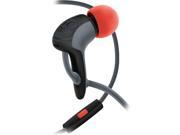 GOgroove Full Range Audio AudiOHM HDX Ergonomic Earbud Headphones Black Red with Premium Drivers Handsfree Mic and Noise Isolating Design Works with Smar