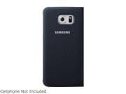 SAMSUNG Black Sapphire Fabric Solid Wallet Flip Cover for Samsung Galaxy S 6 Edge EF WG925BBEGUS