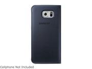 SAMSUNG Black Sapphire Solid Wallet Flip Cover for Samsung Galaxy S 6 Edge EF WG925PBUGUS