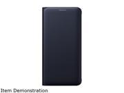 SAMSUNG Black Sapphire Wallet Flip Cover for Samsung Galaxy S6 Edge EF WG928PBEGUS
