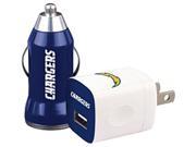 ma sports NFL 2PK CHRG 2 Pack Home and Away NFL SAN DIEGO CHARGERS House and Car Charger