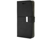 URGE Basics Leatherette Trim Black Wallet Case for iPhone 6 UG IP6TRIMCASE BLK