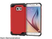RooCASE Carmine Red Exec Tough Hybrid Co mold Case for Samsung Galaxy S6 RC SAM S6 ET RD