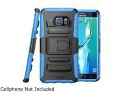i Blason Prime Blue Dual Layer Holster Case with Kickstand and Belt Clip for Galaxy S6 Edge Plus GS6 EdgePlus Prime Blue