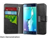 i Blason Leather Book Black Wallet Case for Galaxy S6 Edge Plus GS6 EdgePlus Leatherbook Black