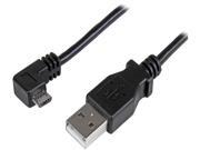 StarTech USBAUB2MRA Black Micro USB Charge and Sync Cable M M Right Angle Micro USB 24 AWG