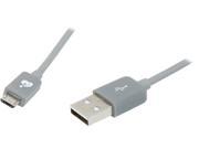 IOGEAR GUMU03 Gray USB Type A to Micro USB Type B Charge Sync Cable 9.8ft