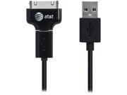 AT T SC01 Dual Black Dual Charge Sync Cable Micro USB 30 Pin