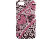 EagleCell Pink Black Heart Full Diamond Cover Case for iPhone 5 5S PDIPHONE5F384