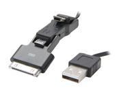 Evogue USBCB RT UNIV Universal 3 in 1 Retractable iPhone Mini USB Micro USB Sync Charge Cable