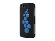 Incipio CODE Obsidian Black Charcoal Gray Cyan Blue Solid Hard Shell Case w Silicone Core for iPhone 5 IPH 861