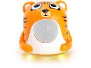 GOgroove Tiger Kids Bed Time Speaker with Dynamic Driver Portable Design Colorful LED Base – Works With Apple iPod Samsung Galaxy Player Lonve More MP