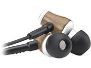 Accessory Power Light Wood Stain 3.5mm Gold Plated Connector AudiOhm WD Real Natural Wood Stereo Earbuds with In line Microphone and 3 Sizes of Silicone Eargels