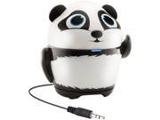 GOgroove Portable Stereo Speaker Music Player with Panda Animal Design Built in 3.5mm Cord Works with Samsung Galaxy Tab 3 Lite LeapFrog LeapPad Ultra D