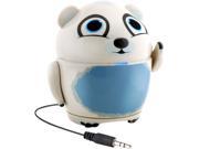 GOgroove Portable Multimedia Speaker with Polar Bear Design Rechargeable Battery 3.5mm Cord Works Apple iPad Pro Microsoft Surface Pro 4 Samsung Galaxy
