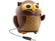 GOgroove Portable Stereo Speaker with Owl Design Rechargeable Battery Built in 3.5mm Cord Works with Samsung Galaxy Tab 3 Lite LeapFrog LeapPad Ultra