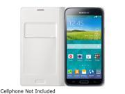 SAMSUNG White Galaxy S 5 Flip Wallet Cover EF WG900BWESTA