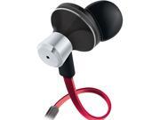 GOgroove AudiOHM iDX Noise Isolating Headphones with Hands Free Microphone and Custom Fit Silicone Ear Gels Red