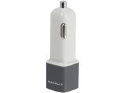 Macally CARUSB White Dual Port USB Car Charger for iPhone