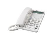 Panasonic KX TS208W 2 Line Integrated Telephone System 16 Digit LCD with Clock