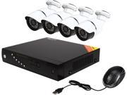 Aposonic A AH8K4 1TB 8 Channel H.264 1080P Lite AHD DVR with 1TB HDD 4 x Outdoor 2MP 1080P High Def IR Bullet Camera Surveillance System