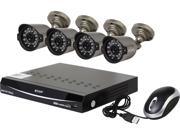 KGuard EL822 CKT005 500GB 8 Channel H.264 Level 960H DVR w QR Code Easy Setup Support Cloud Service Dropbox 4 x800TVL Day Night Camera