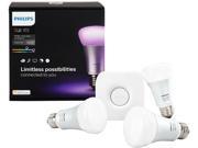 Philips Hue White and Color Ambiance A19 Bulb Starter Kit 2nd Generation 456194