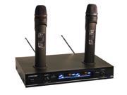 Pyle PDWM3000 Dual VHF Rechargeable Wireless Microphone System