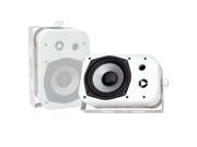 PYLE PD WR40W 2 CH 5.25 Indoor Outdoor Waterproof Speakers White Pair