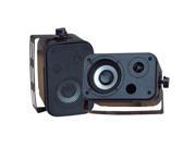 PYLE PDWR30B Pair 3.5 Indoor Outdoor Waterproof Speakers Black Pair