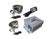 PYLE 100W Motorcycle Mount Amplifier with Dual Speakers
