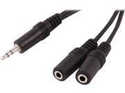 C2G 40426 6 Value Series One 3.5mm Stereo Male To Two 3.5mm Stereo Female Y Cable
